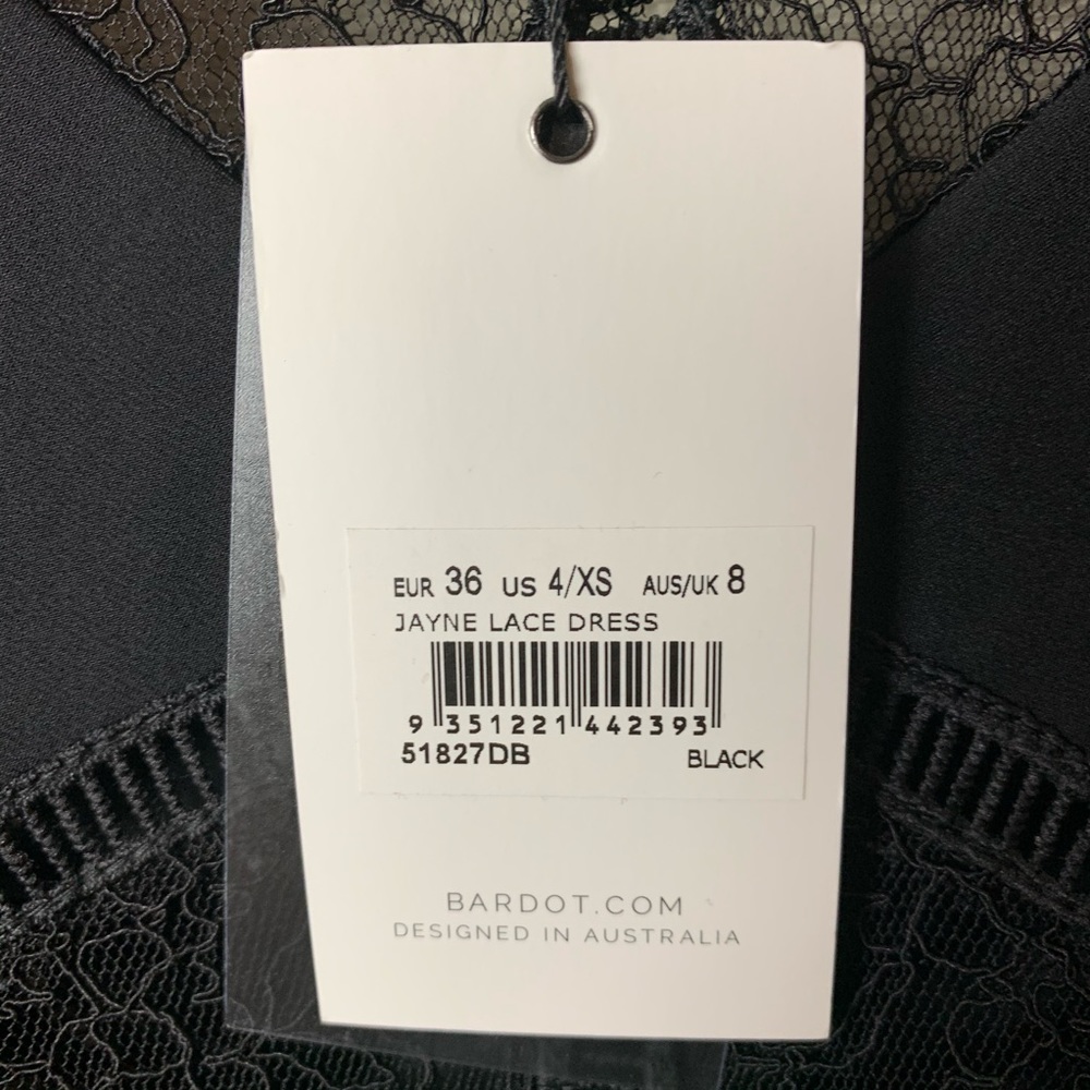 Bardot Jayne Lace inset Dress in Black - Picture 6 of 9